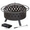 Nature Spring Nature Spring Round Crossweave Fire Pit and Wood Burning Set, 33 inches with Cover and Log Poker 661634HAN - alternate 2